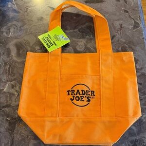 NWT Trader Joe's Orange Tote Bag